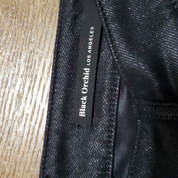 Black orchid Julien Jarmoune Black shimmer after dart skinny stretch pants - Picture 4 of 11